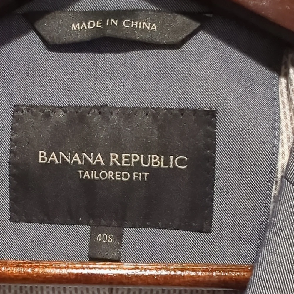 Banana Republic Men's Tailored Fit Blue/Gray Sport Coat 40S - Picture 2 of 11